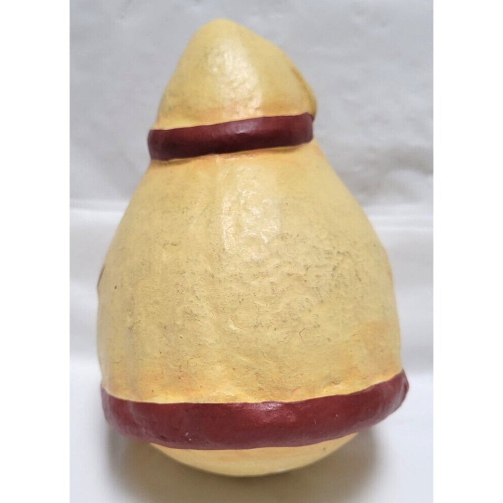 Vintage Roly Poly Santa with Bell Christmas Tree Ornament - Picture 3 of 6